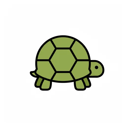 Pictograma de tortuga (animales) para SAAC y logopedia