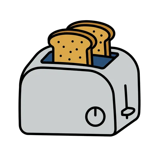 Pictograma de tostadora (objetos cotidianos) para SAAC y logopedia