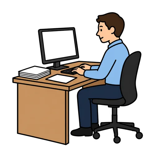 Pictograma de trabajar (acciones y verbos) para SAAC y logopedia