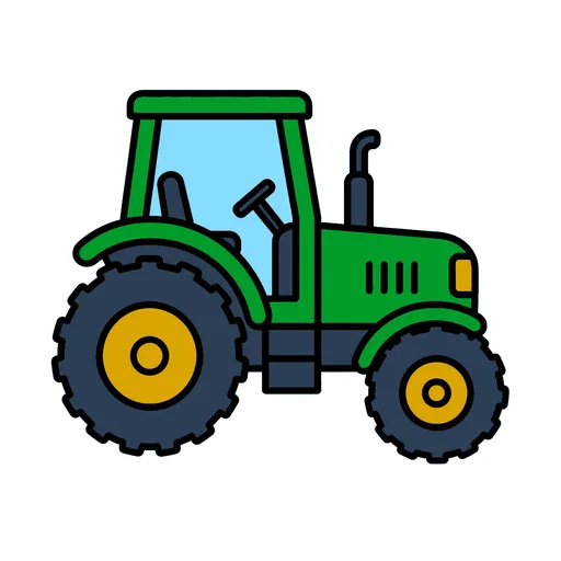 Pictograma de tractor (lugares y transporte) para SAAC y logopedia
