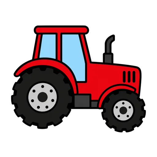 Pictograma de tractor (lugares y transporte) para SAAC y logopedia