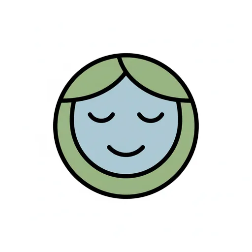 Pictograma de tranquilo (emociones y sentimientos) para SAAC y logopedia