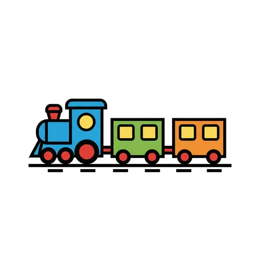 Pictograma de tren (lugares y transporte) para SAAC y logopedia