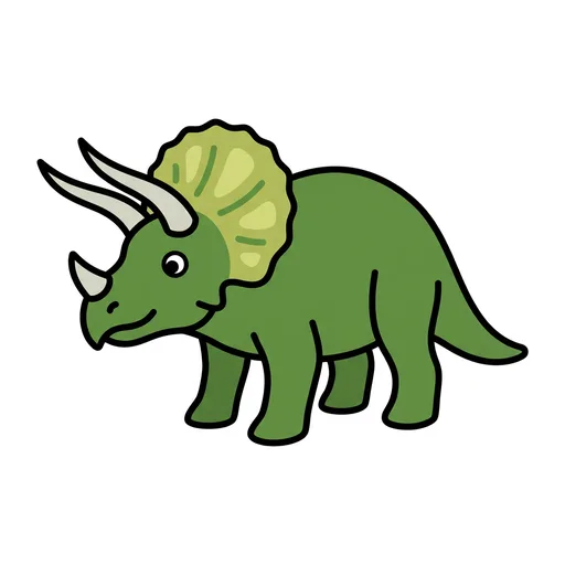 Pictograma de triceratops (objetos cotidianos) para SAAC y logopedia
