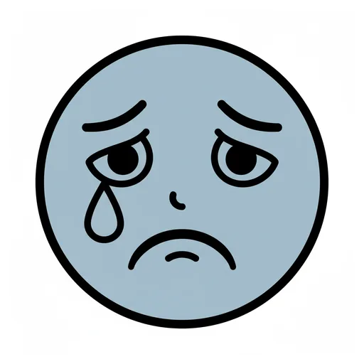 Pictograma de triste (emociones y sentimientos) para SAAC y logopedia