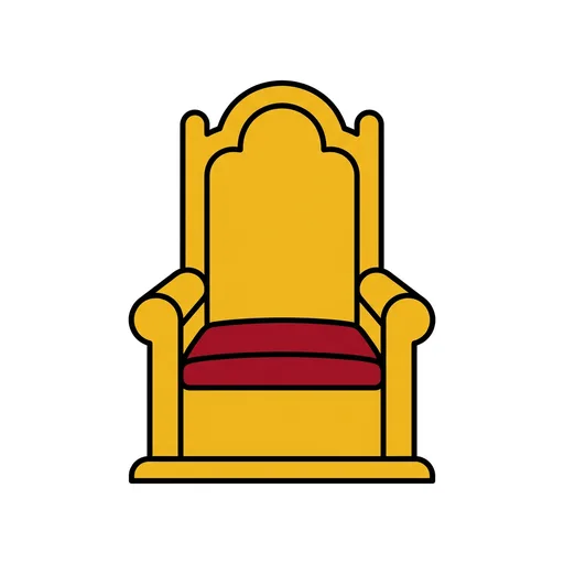 Pictograma de trono (objetos cotidianos) para SAAC y logopedia