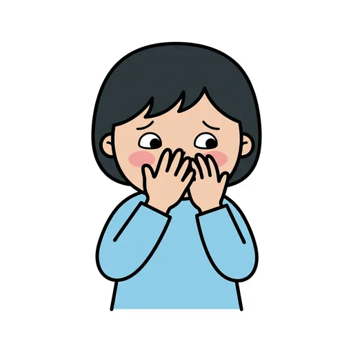 Pictograma de tímido (emociones y sentimientos) para SAAC y logopedia