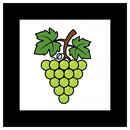 Pictograma de uvas (comida y bebida) para SAAC y logopedia