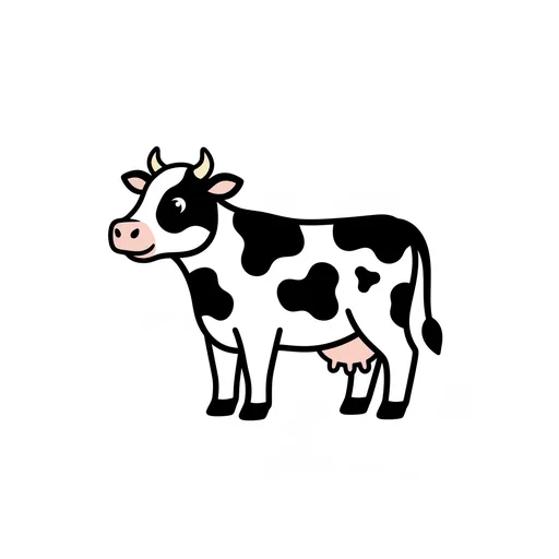 Pictograma de vaca (animales) para SAAC y logopedia