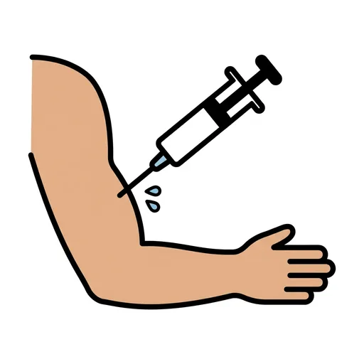 Pictograma de vacuna (cuerpo y salud) para SAAC y logopedia