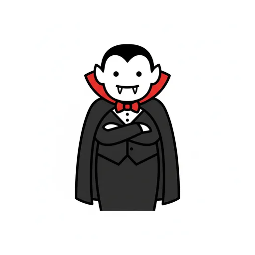 Pictograma de vampiro (tiempo, naturaleza y fiestas) para SAAC y logopedia
