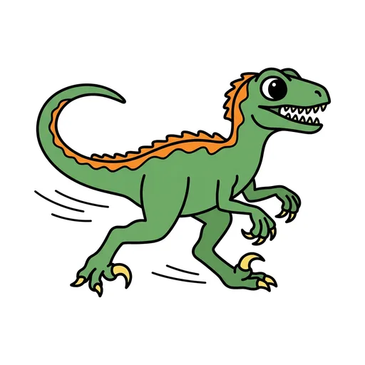 Pictograma de velociraptor (objetos cotidianos) para SAAC y logopedia