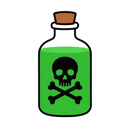 Pictograma de veneno (cuerpo y salud) para SAAC y logopedia