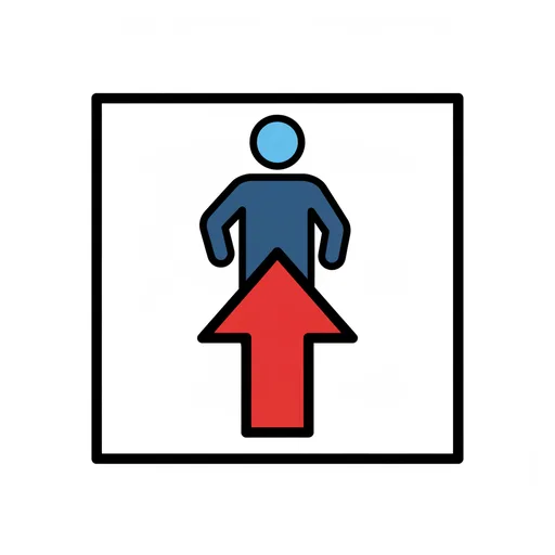 Pictograma de venir (acciones y verbos) para SAAC y logopedia