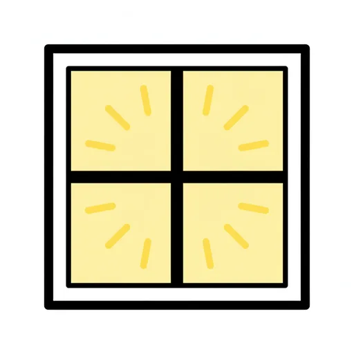 Pictograma de ventana (casa y hogar) para SAAC y logopedia