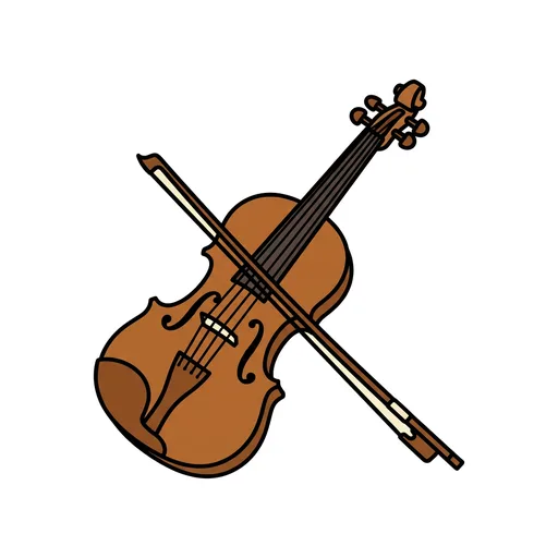 Pictograma de violín (ocio, música y tecnología) para SAAC y logopedia
