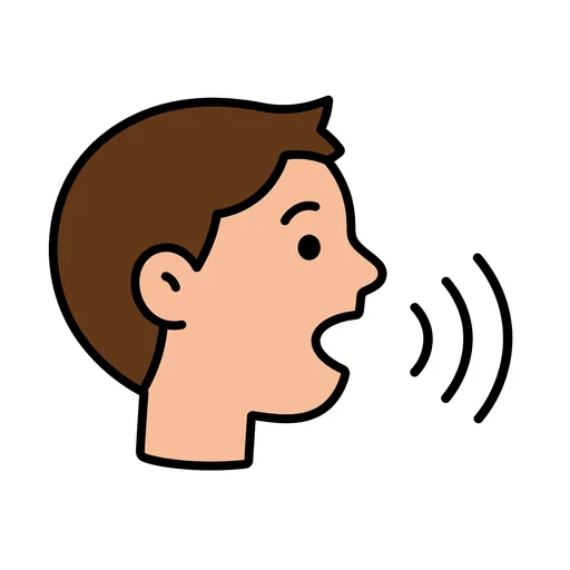 Pictograma de voz (cuerpo y salud) para SAAC y logopedia