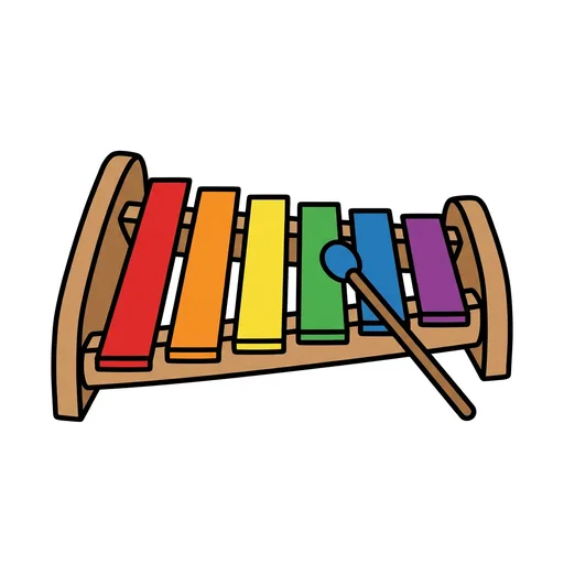 Pictograma de xilófono (ocio, música y tecnología) para SAAC y logopedia
