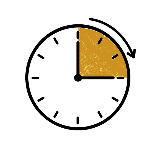 Pictograma de y cuarto (tiempo, naturaleza y fiestas) para SAAC y logopedia