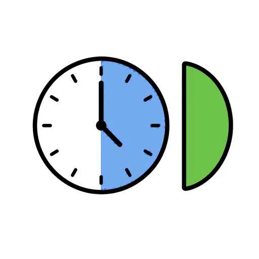 Pictograma de y media (tiempo, naturaleza y fiestas) para SAAC y logopedia