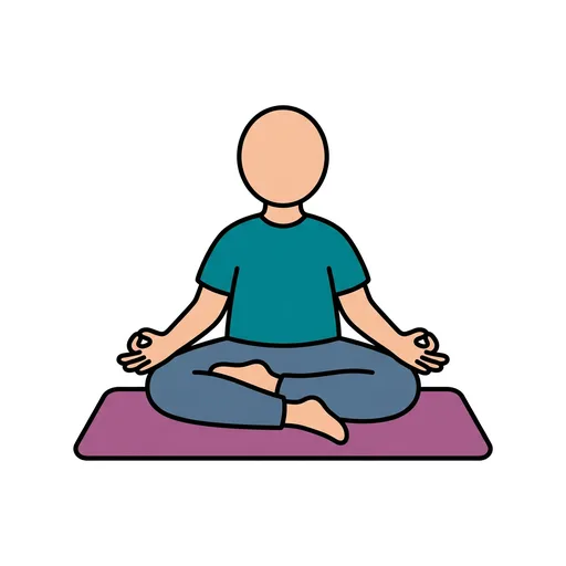 Pictograma de yoga (ocio, música y tecnología) para SAAC y logopedia