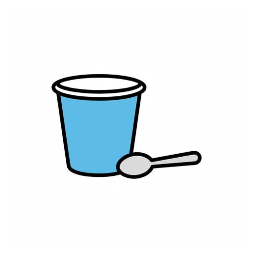 Pictograma de yogur (comida y bebida) para SAAC y logopedia