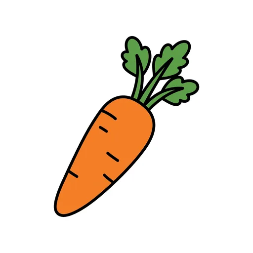 Pictograma de zanahoria (comida y bebida) para SAAC y logopedia