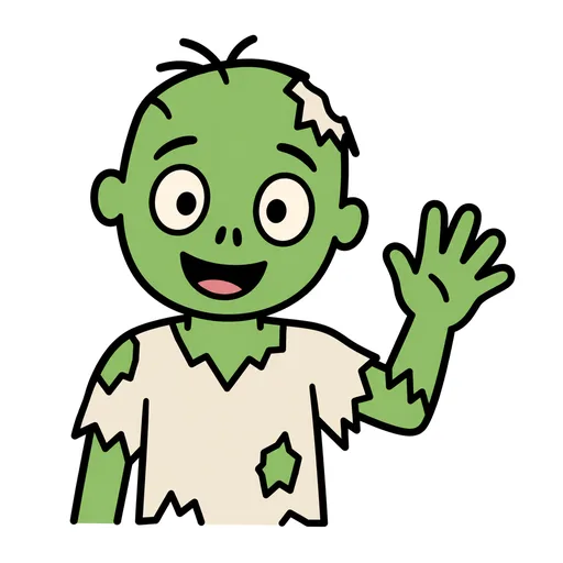 Pictograma de zombi (tiempo, naturaleza y fiestas) para SAAC y logopedia