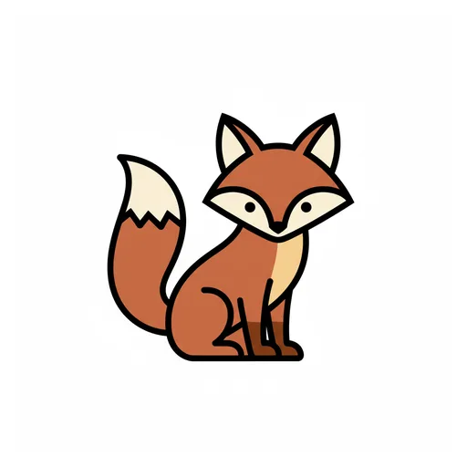 Pictograma de zorro (animales) para SAAC y logopedia