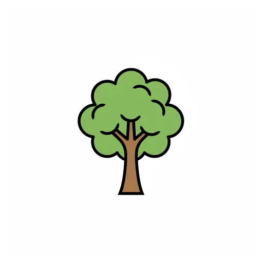 Pictograma de árbol (tiempo, naturaleza y fiestas) para SAAC y logopedia