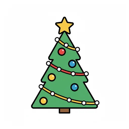 Pictograma de árbol de navidad (tiempo, naturaleza y fiestas) para SAAC y logopedia