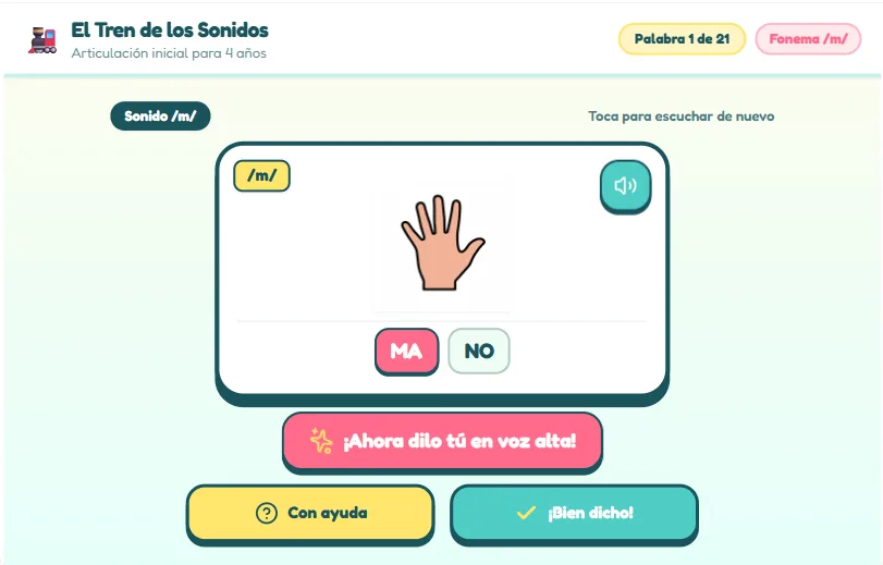 El Tren de los Sonidos: Articulación Inicial · Logopedia