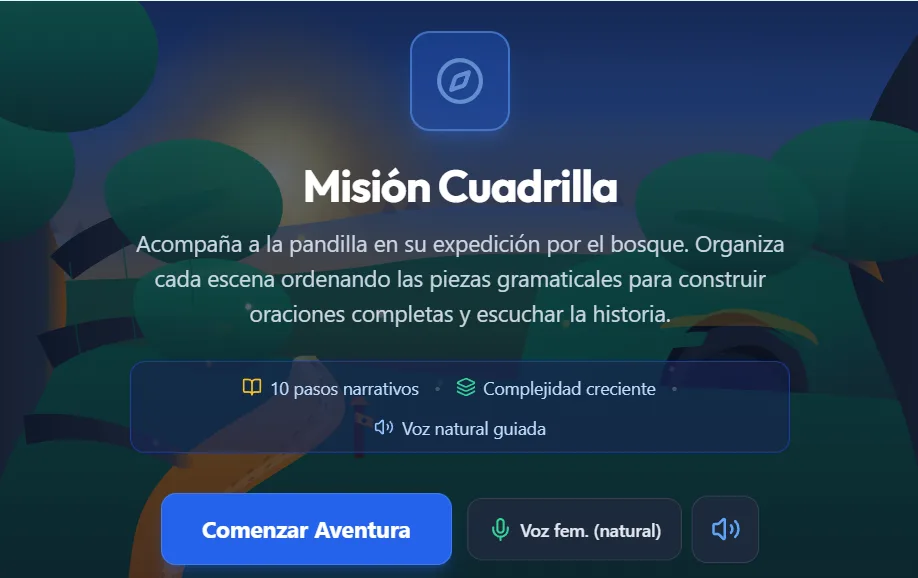 Misión Cuadrilla: La Aventura Sintáctica · Logopedia